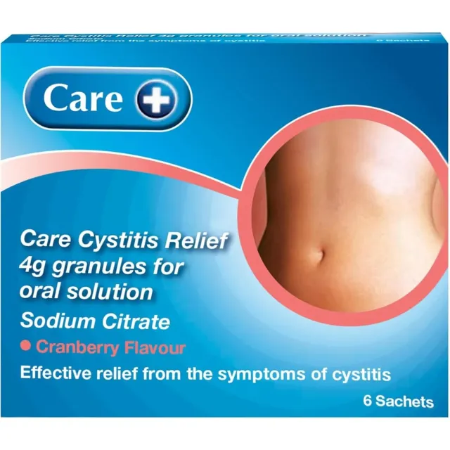 Care+ Cystitis Relief miksturpulver 6 poser blærekatarr