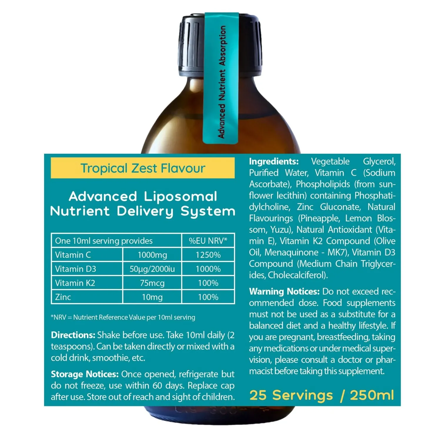 Well. Actually. Liposomal Advanced Immune Support 250 ml tropisk sink