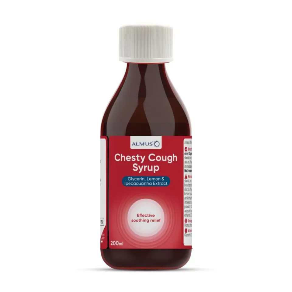 Almus Chesty hostesirup 200 ml slimløsende guaifenesin