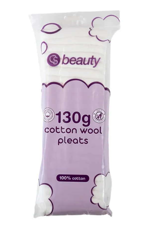 CS Beauty White Cotton bomullspads 130 g rens og sminke