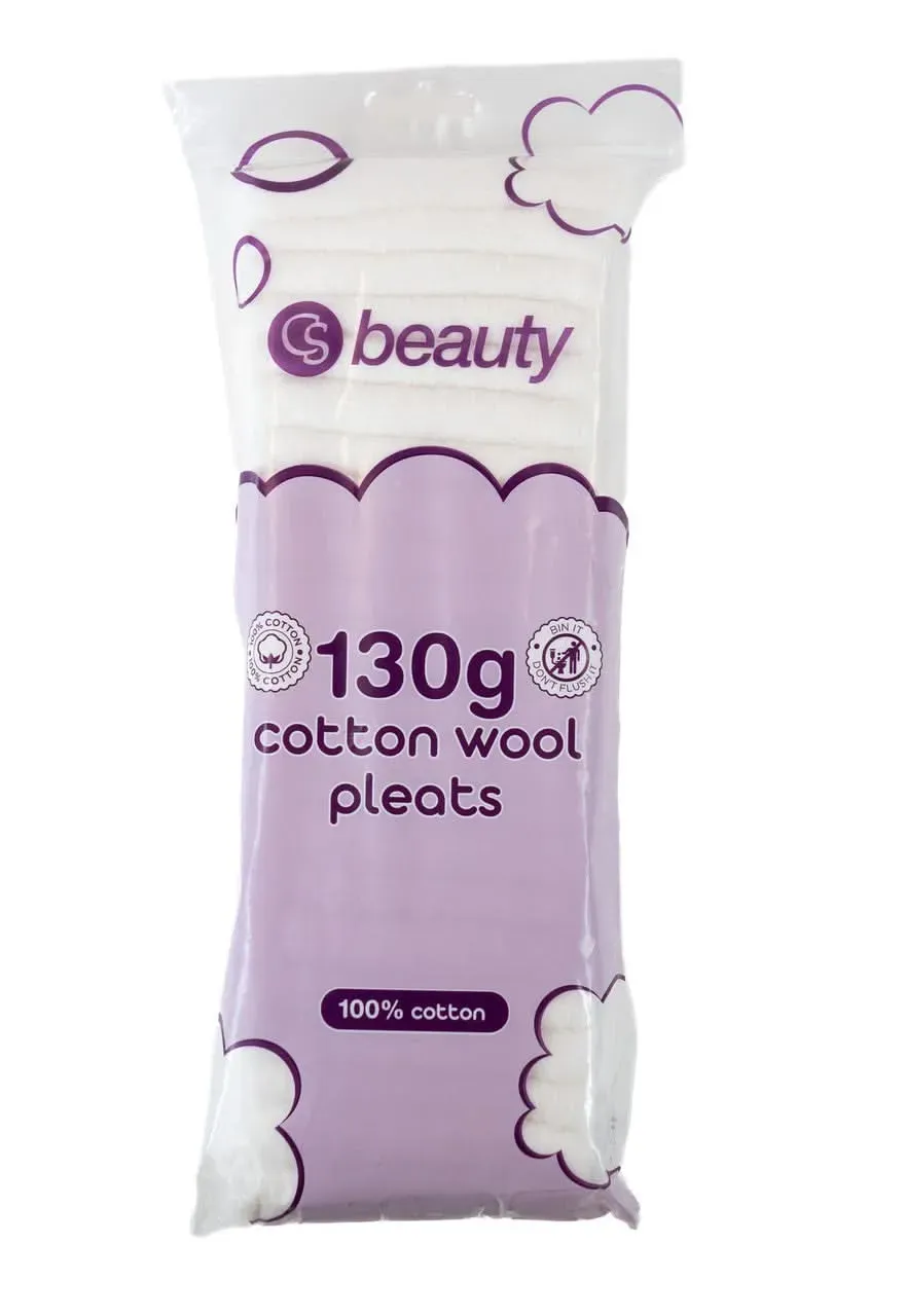 CS Beauty White Cotton bomullspads 130 g rens og sminke