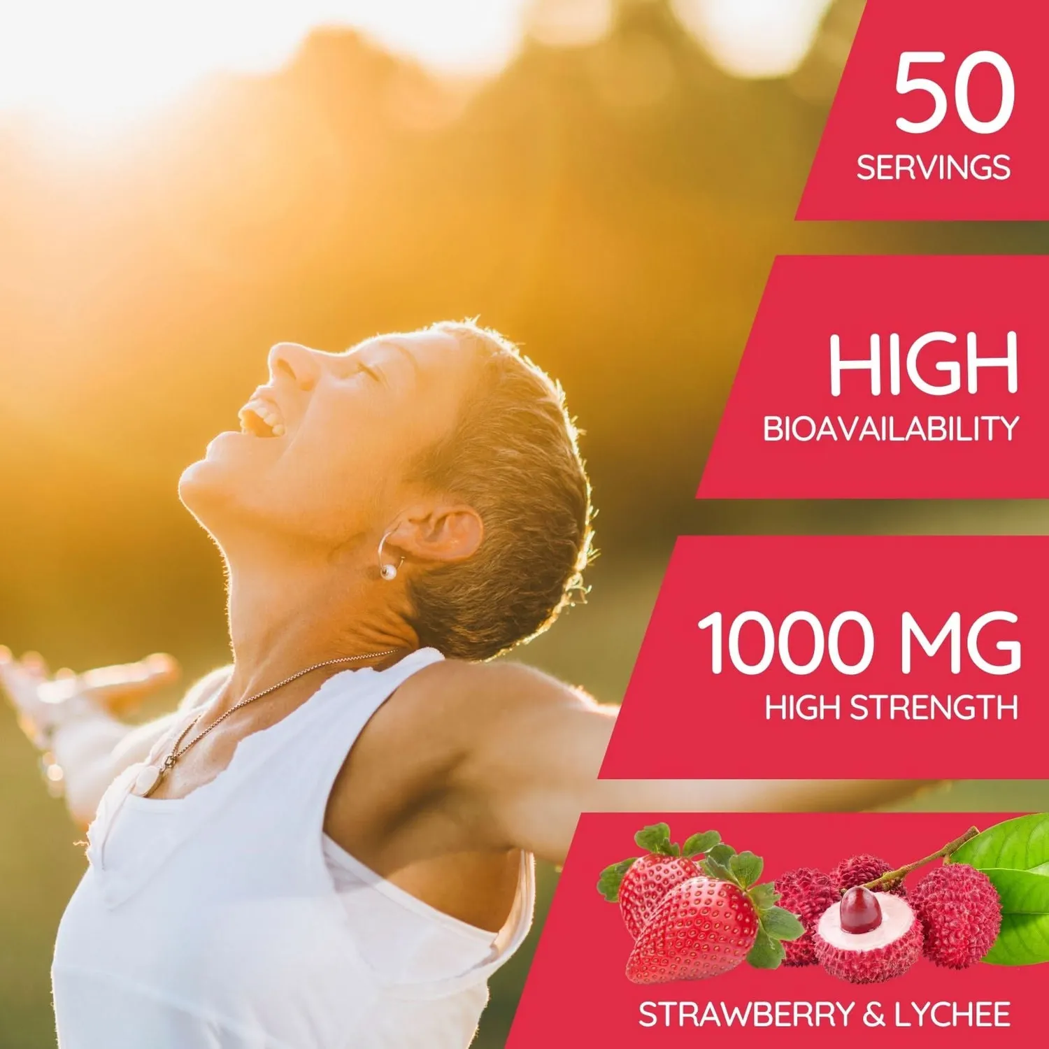 Well Actually Liposomal vitamin C 250ml jordbær litchi