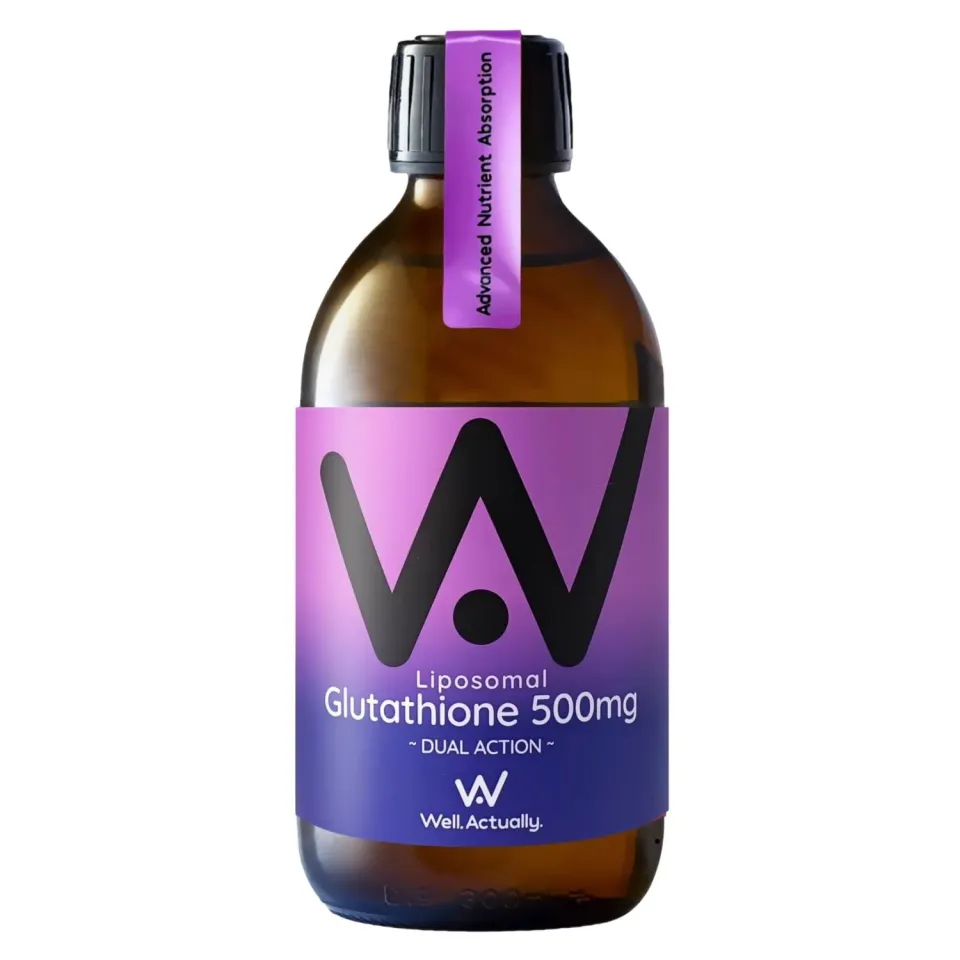 Well Actually Liposomal Glutathione 500mg kosttilskudd 250ml blåbær
