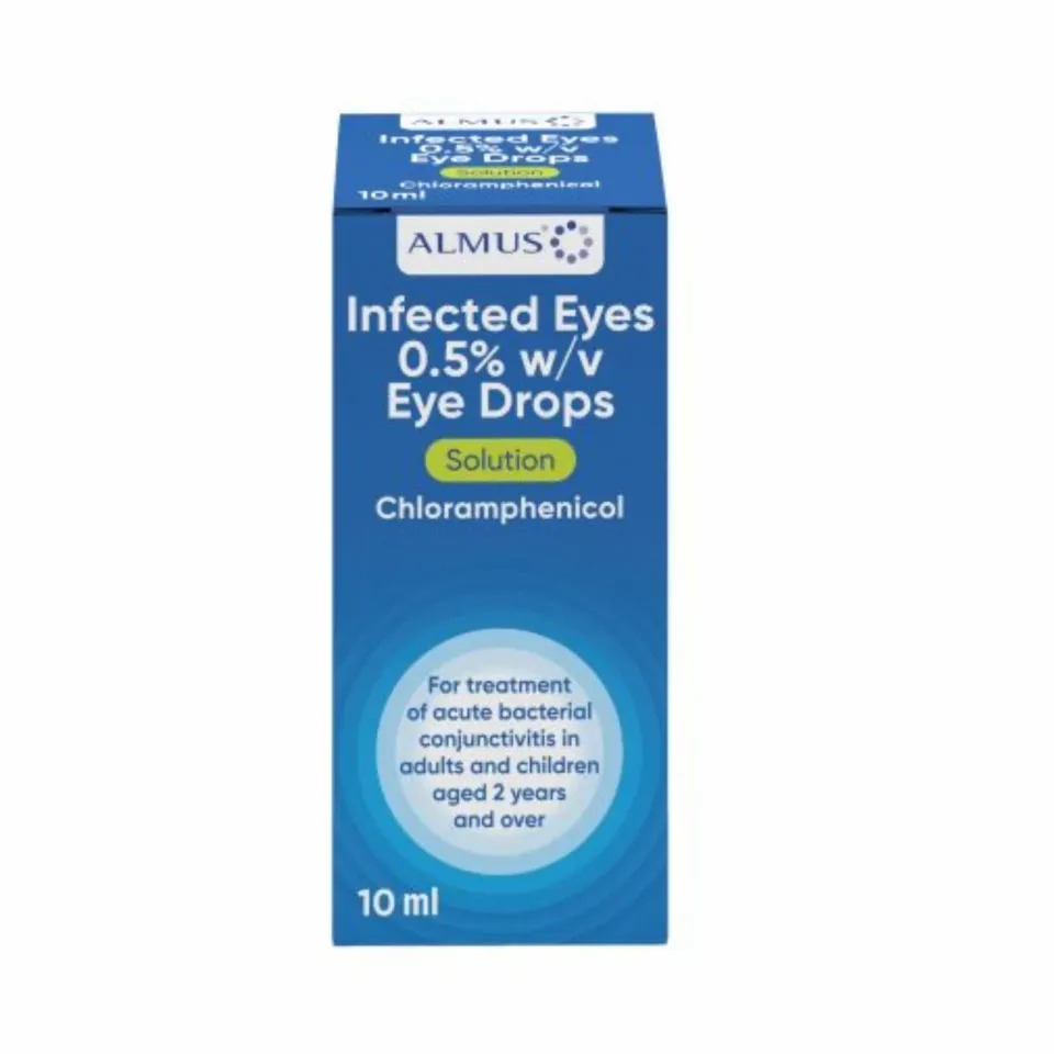Almus Infected Eye Drops 0,5 % øyedråper 10 ml kloramfenikol