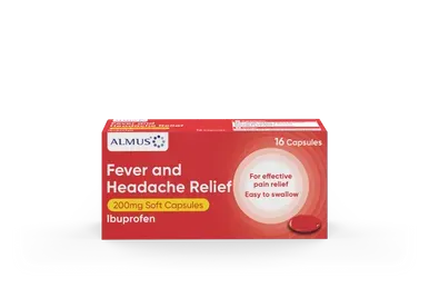 Almus Fever Headache Relief ibuprofen kapsler 200 mg 16 stk