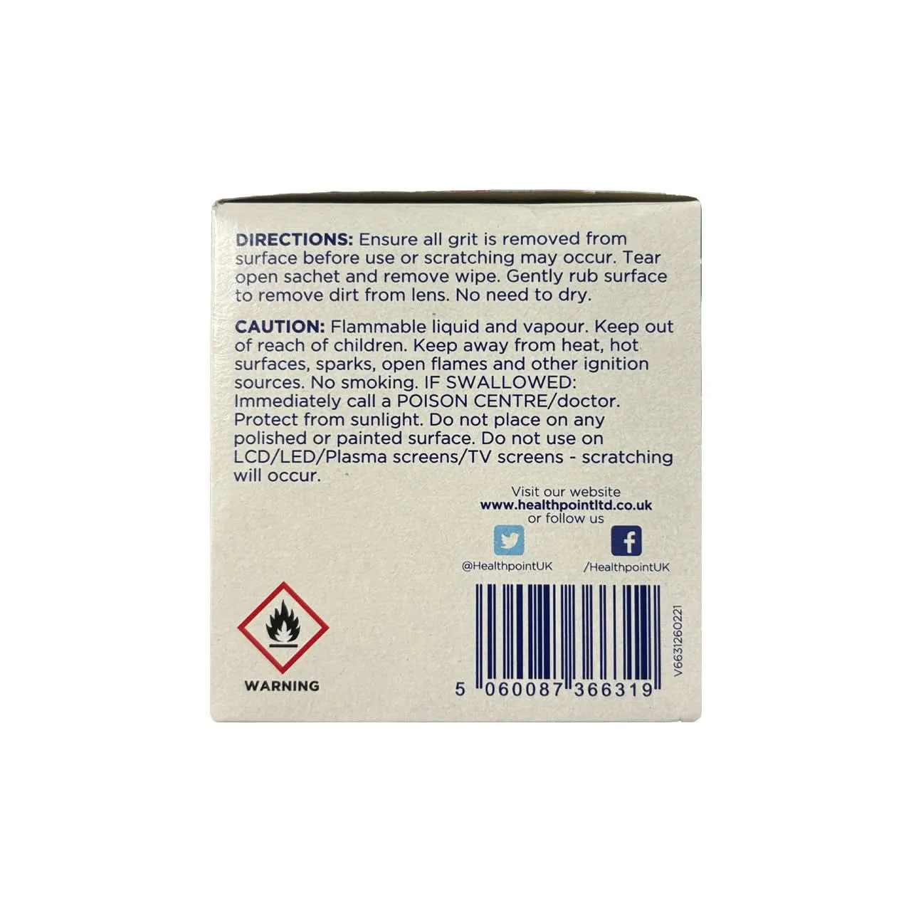 Healthpoint Spectacle Wipes brillewipes 52 stk striperfri