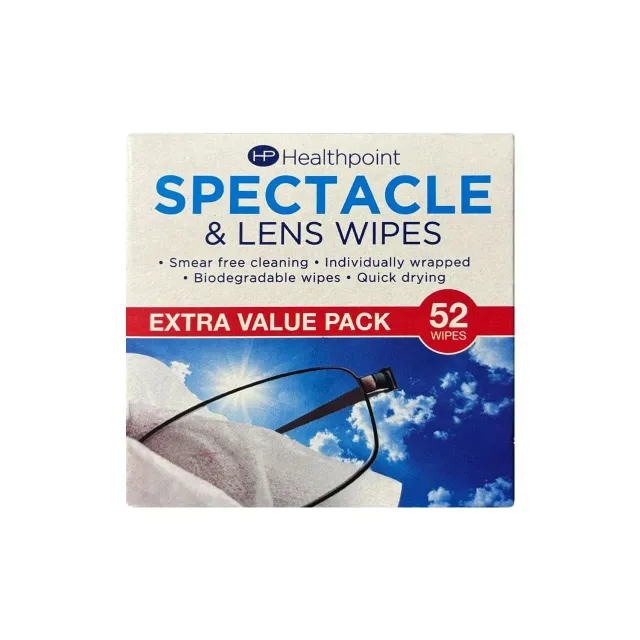 Healthpoint Spectacle Wipes brillewipes 52 stk striperfri