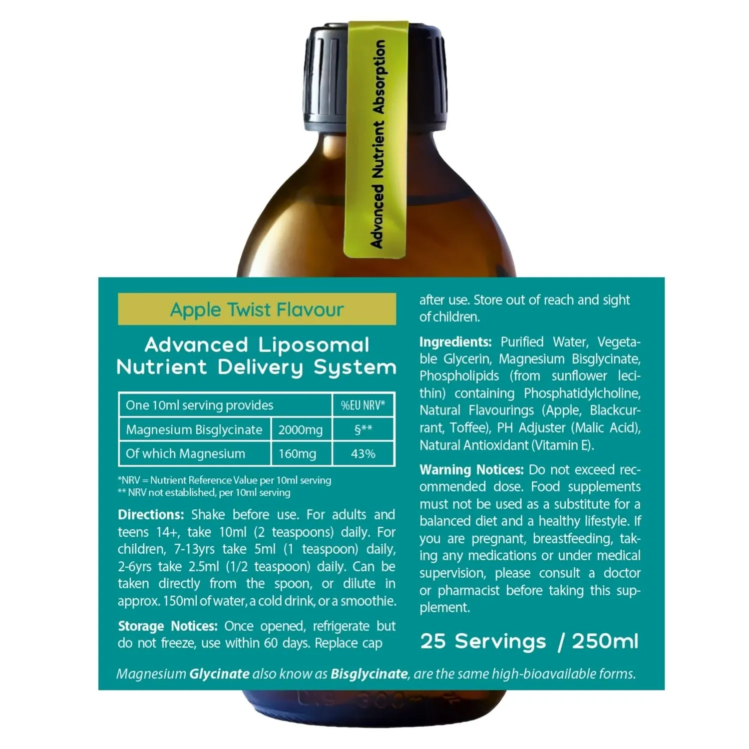 Well Actually Liposomal magnesium 250ml eplesmak