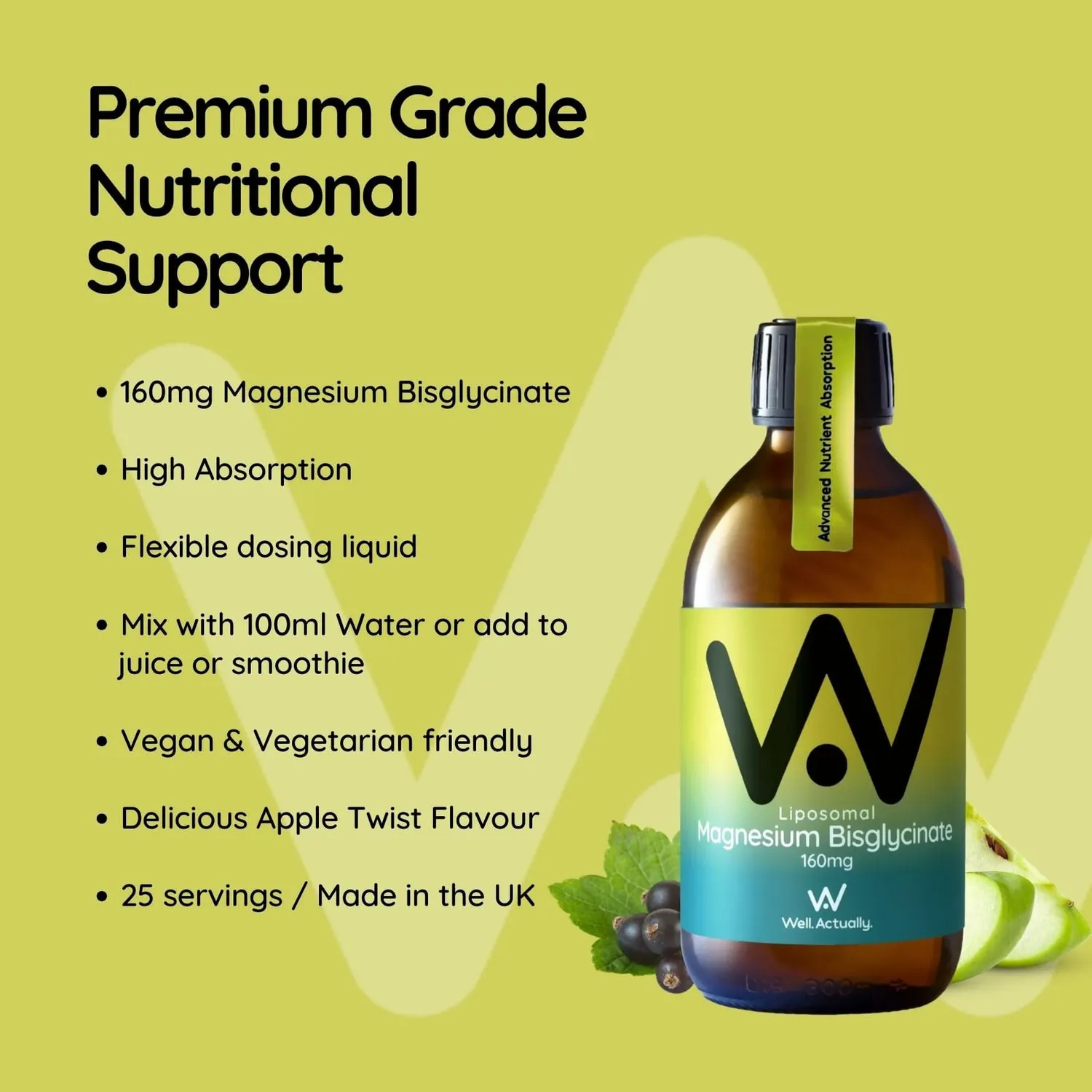 Well Actually Liposomal magnesium 250ml eplesmak