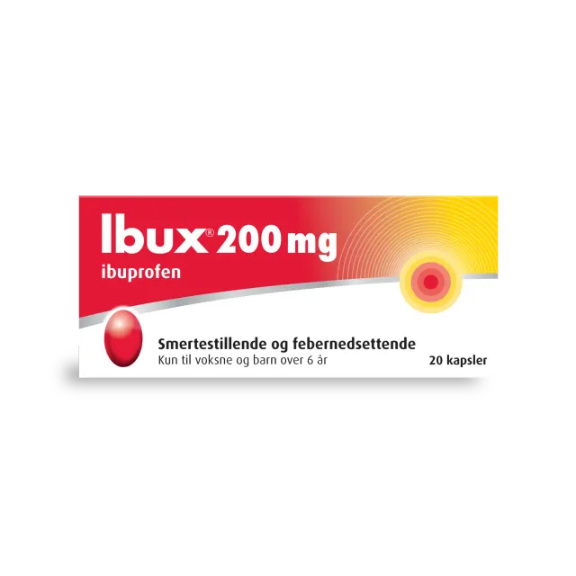 Ibux 200 mg kapsler smertestillende reseptfri