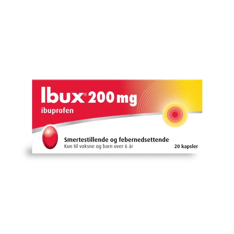Ibux 200 mg kapsler smertestillende reseptfri