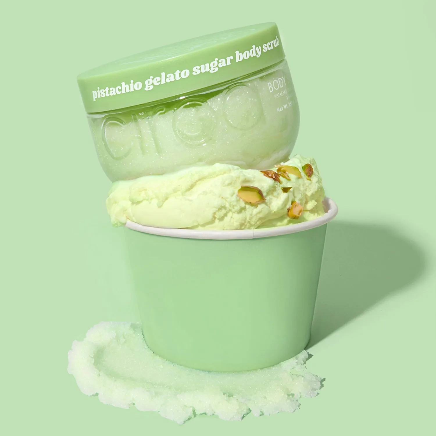Ciroa Pistachio Gelato sukkerskrubb 350g vegansk
