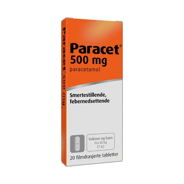 Paracetduo 500 mg filmdrasjert tablett avlang delbar