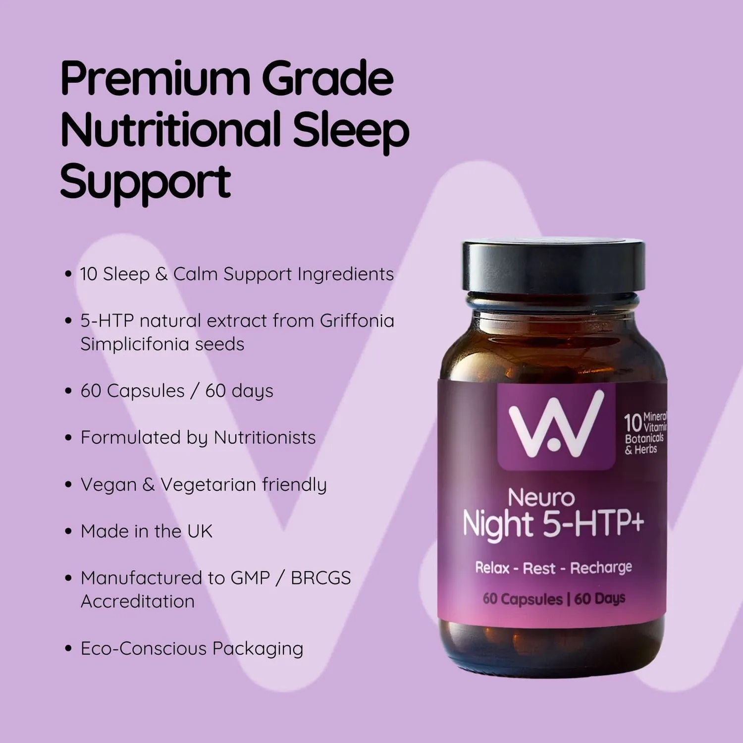 Well Actually Neuro Night 5-HTP+ søvnkapsler 60 stk 10 ingredienser