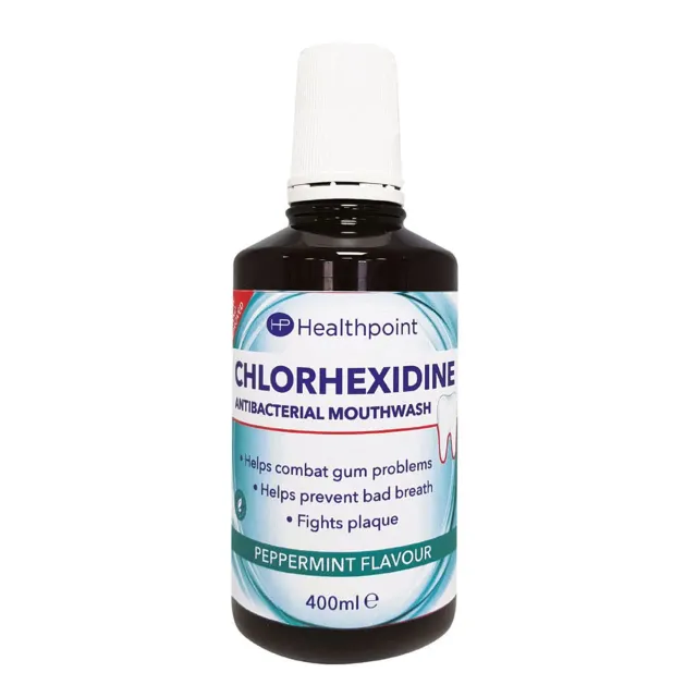 Healthpoint Antibacterial munnskyll peppermynte 400 ml klorheksidin