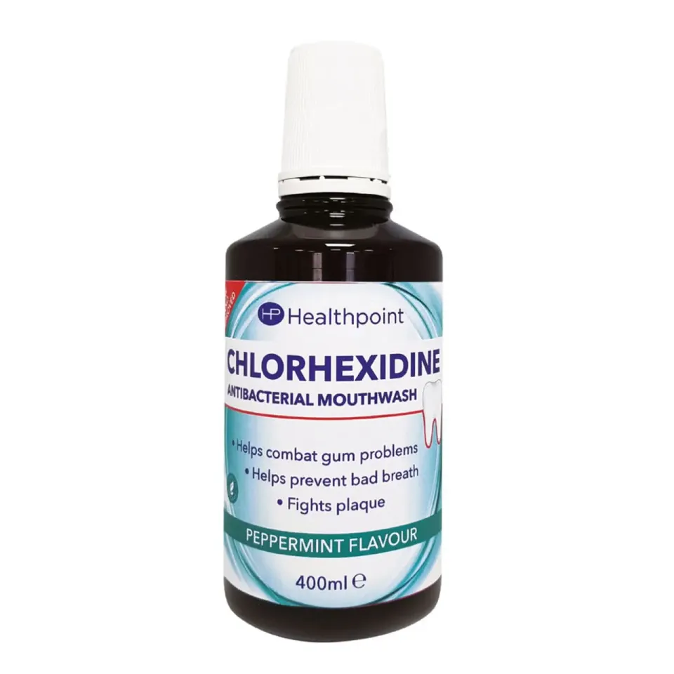 Healthpoint Antibacterial munnskyll peppermynte 400 ml klorheksidin