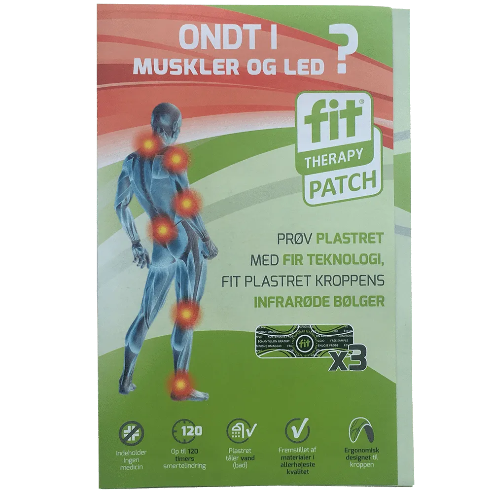 FIT Plaster prøvepakke smerteplaster 3 stk uten legemidler
