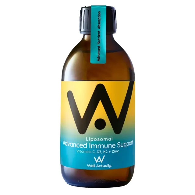 Well. Actually. Liposomal Advanced Immune Support 250 ml tropisk sink