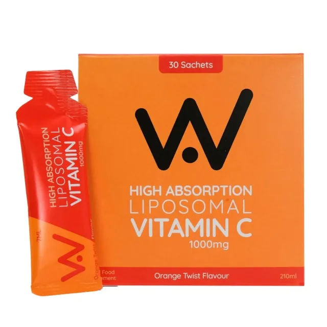 Well Actually Liposomal Vitamin C 1000 mg pulver 30 poser appelsin