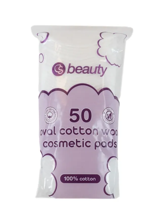 CS Beauty Oval bomullspads 50 stk skånsom rens