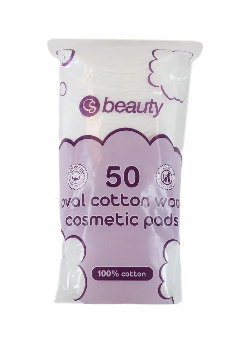 CS Beauty Oval bomullspads 50 stk skånsom rens