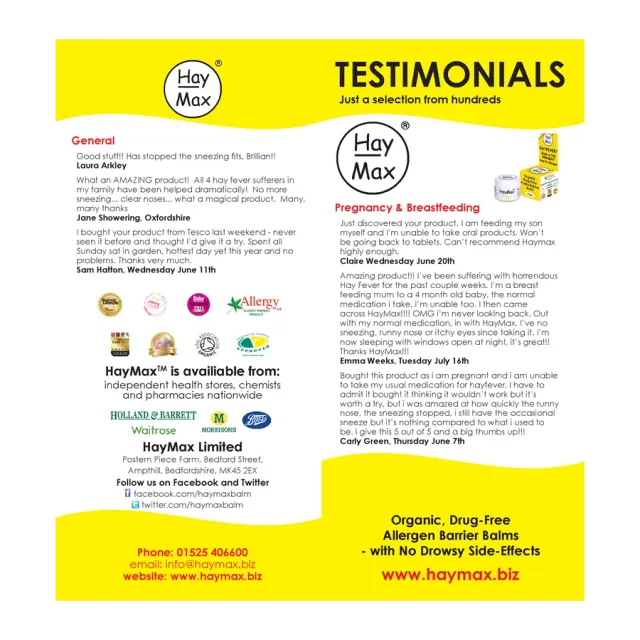 HayMax Testimonials 2014 brosjyre