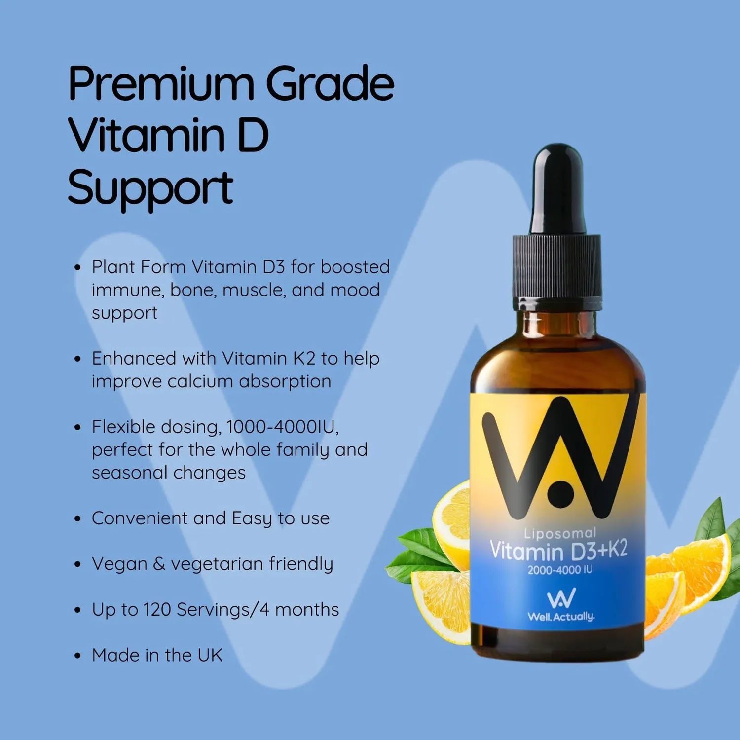 Well. Actually. Liposomal vitamin D3+K2 sitrus 60ml