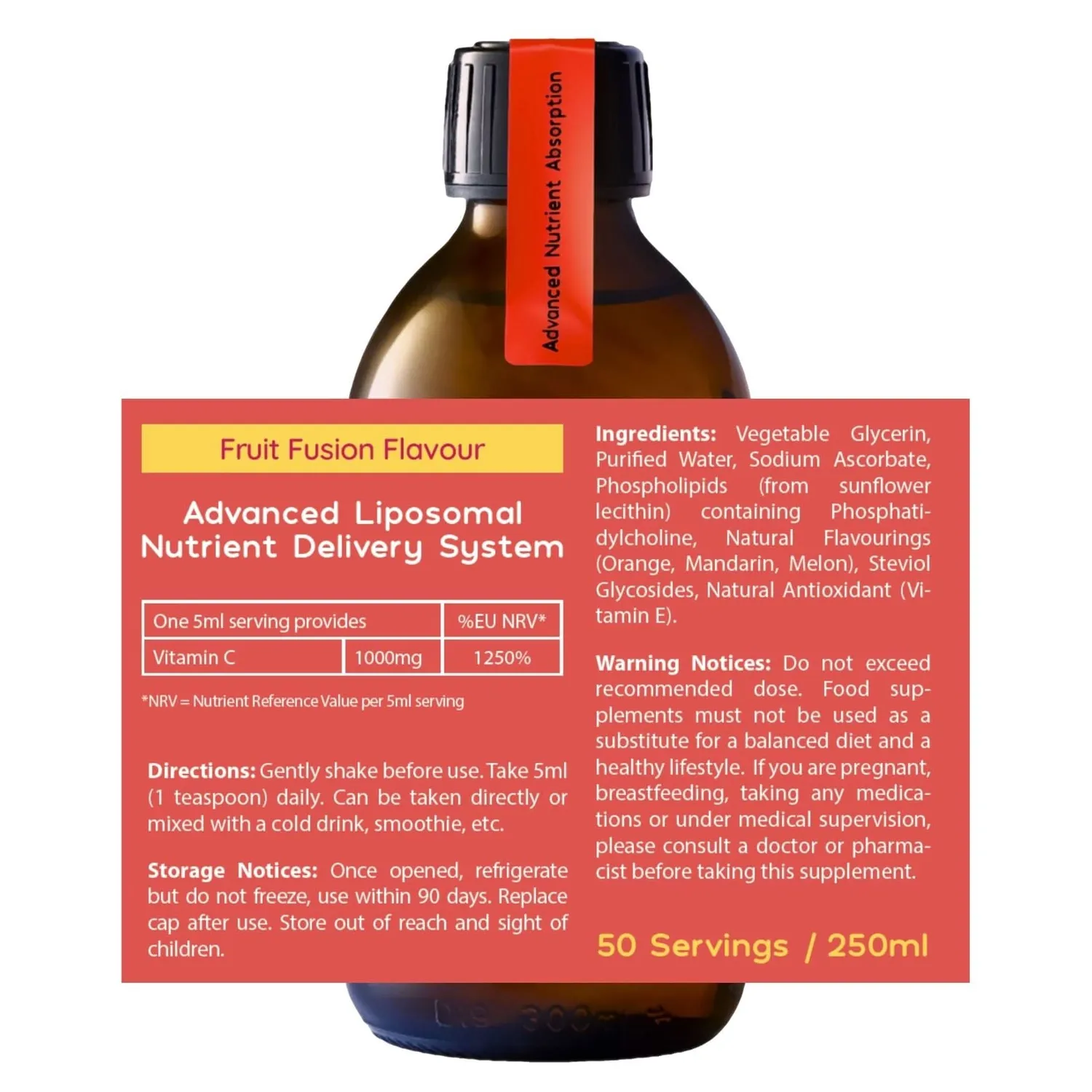Well. Actually. Liposomal Vitamin C 1000 mg 250 ml frukt