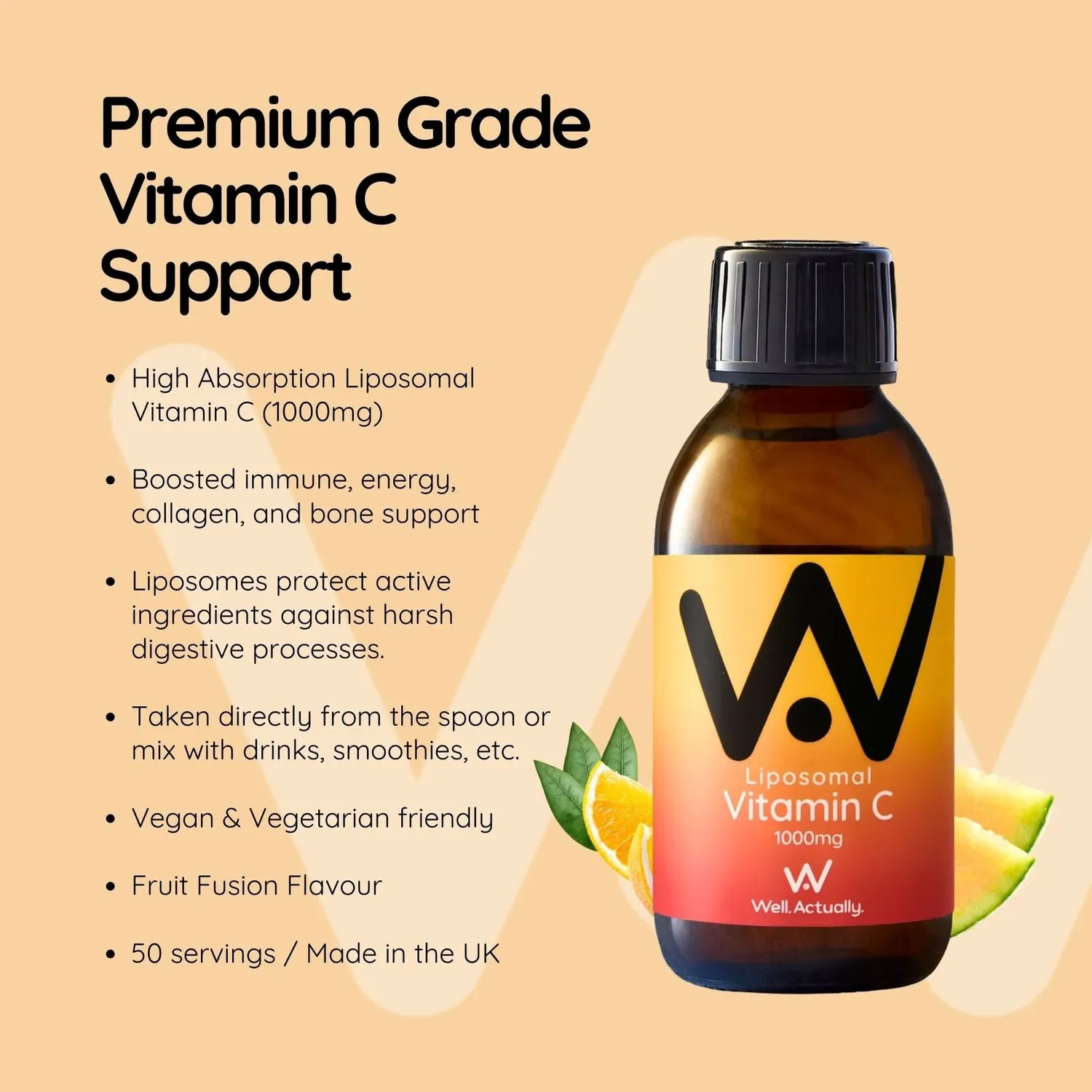 Well Actually Liposomal Vitamin C 1000mg tilskudd 150ml