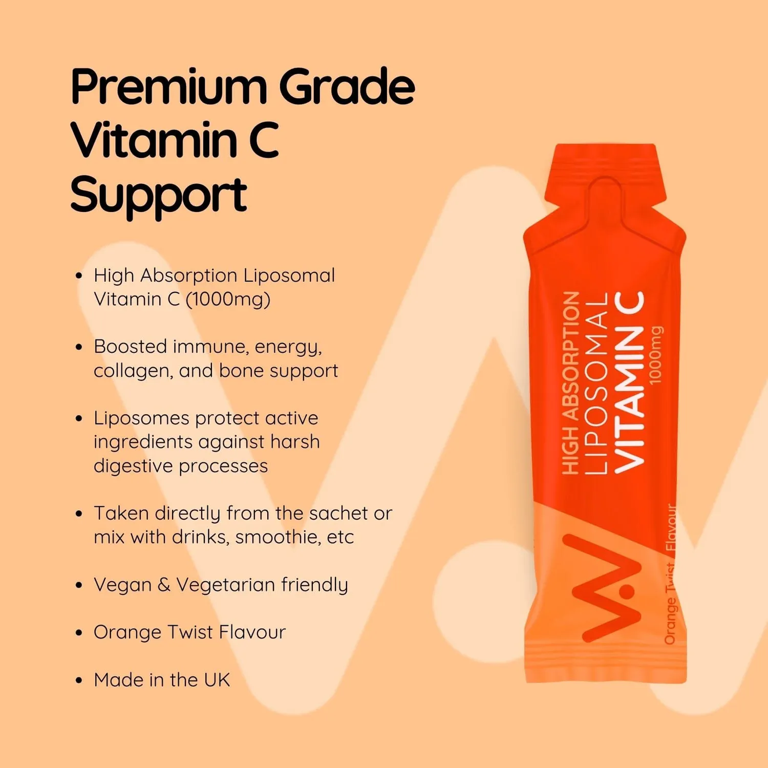 Well. Actually. Liposomal Vitamin C 1000mg pulver 5 poser appelsin